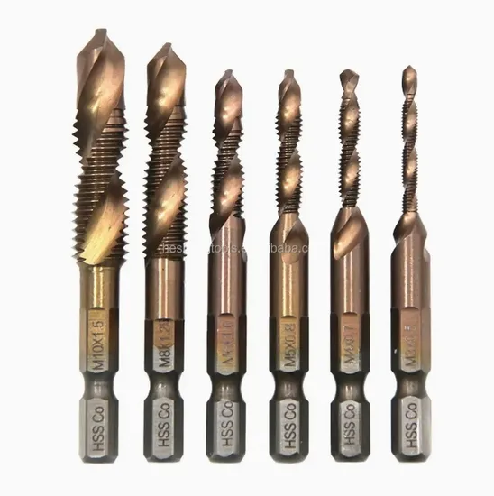 HSS Square Round Handle Hexagonal Handle Combined Taps and Drill
